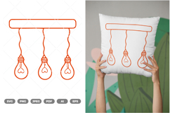 Love Light Bulbs SVG &amp; Clipart Product Image 1