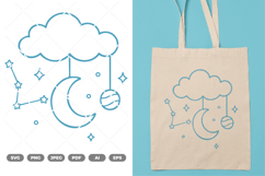 Planets And Cloud SVG &amp; Clipart Product Image 1