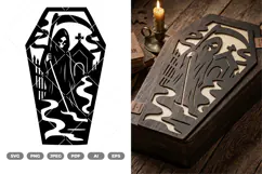 Halloween Coffin SVG & Clipart Product Image 2