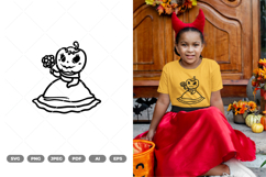 Pumpkin Princess SVG &amp; Clipart Product Image 1