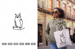 Owl Monoline SVG &amp; Clipart Product Image 1
