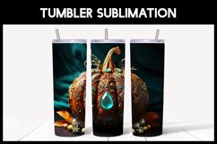 6 3D Tumbler Wrap Embroidered Pumpkins I 3D Tumbler Wrap Product Image 6