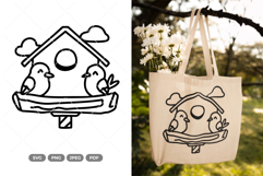 Bird House Doodle SVG &amp; Clipart Product Image 1