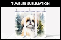 6 Winter Shih Tzu Dog Tumbler Sublimation|Winter Tumbler Product Image 7
