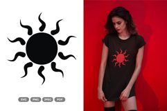 Tribal Sun SVG &amp; Clipart - Sun Tattoo Product Image 1