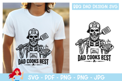 Dad cooks best SVG, Dad inspired SVG, Skeleton Product Image 1