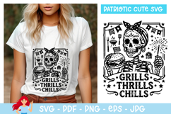 Grills, thrills, chills SVG ,Patriotic SVG, Independence day Product Image 1