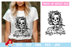 12 Makeup artist SVG, Makeup artist inspired SVG set Product Image 7