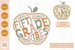 Fifth grade vibes SVG cut file - Retro first day of school Product Image 1