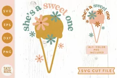 She's a sweet one ice cream SVG cut file - Retro summer svg Product Image 1