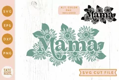 Mama boho sunflower SVG cut file - floral Mother's Day svg Product Image 1