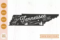 Tennessee state SVG cut file - Vintage USA state SVG Product Image 1