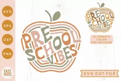 Preschool vibes SVG cut file - Retro first day of school svg Product Image 1
