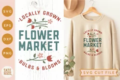 Flower Market SVG cut file - Retro summer farmers market svg Product Image 1