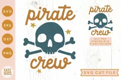 Pirate crew SVG cut file, Retro boy pirate party svg Product Image 1