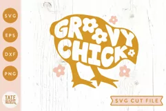 Groovy chick SVG cut file - Retro Easter girl shirt svg Product Image 1