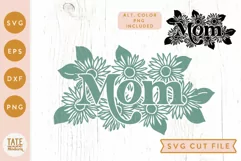 Mom boho sunflower SVG cut file - floral Mother's Day svg Product Image 1