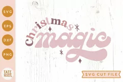 Christmas Magic SVG cut file - Retro Christmas shirt svg Product Image 1