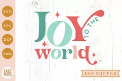 Joy to the world SVG cut file - Retro Christmas svg Product Image 1