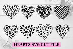8 Hearts SVG Cut File, Heart Vinyl Decal SVG Product Image 1