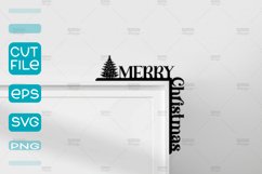 Christmas Door Corner SVG,Christmas decor laser file SVG Product Image 1