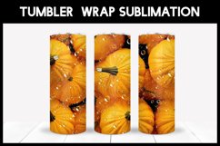 3D Pumpkins With Waterdrops Sublimation I Autumn 3D Tumbler Product Image 1