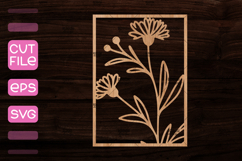 30 Frames with Flowers SVG,Wood cut frame template Product Image 6