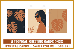 Boho summer cards, Retro Woman Card Product Image 1