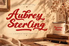 Aubrey Sterling Vintage Brush Script Product Image 7