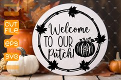 Welcome to our patch SVG,Autumn cut file, door sign svg Product Image 1
