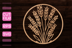 Round Sign with Flowers SVG,Wood cut round sign SVG Product Image 1