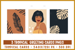Boho summer cards, Retro Woman Card Product Image 1