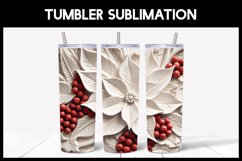 9 3D Christmas Tumbler Sublimation |3D Flowers Tumbler Wrap Product Image 7