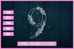 Floral Numbers 0-9 SVG Outline Design Product Image 10