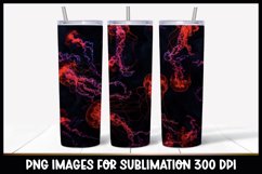 3D Neon Jellyfish Tumbler |3D Neon Tumbler Sublimation Product Image 1