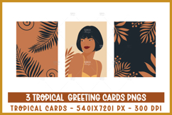 Boho summer cards, Retro Woman Card Product Image 1