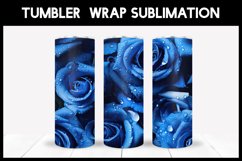 3D Roses With Waterdrops Sublimation | 3D Tumbler Seamless Product Image 1