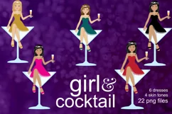 Party Girl & Martini - Cocktail Girl - Illustration Product Image 3