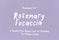 Rosemary Focaccia Handmade Marker Font Product Image 1