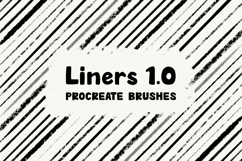 Liners 1.0 Procreate Brushes | 13 Textured Line Brushes Product Image 1