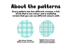 Plaid Patterns 2.0 for Procreate | 15 Multistep Brushes Product Image 2