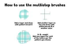 Plaid Patterns 2.0 for Procreate | 15 Multistep Brushes Product Image 5