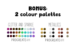 Glitter &amp; Sparkle 1.0 | 24 Glitter Brushes for Procreate Product Image 8