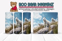 Artic Wolf in the Tundra Sublimation tumbler wrap bundle. Product Image 2