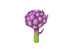 artichoke purple cartoon vector illustration Product Image 1