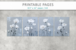 painted floral pages, textured floral art Product Image 2