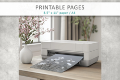 floral junk journal pages, card making Product Image 8