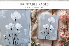 painted floral pages, textured floral art Product Image 9