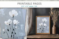 painted floral pages, textured floral art Product Image 6