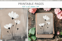 painted floral pages, scrapbook paper Product Image 3
